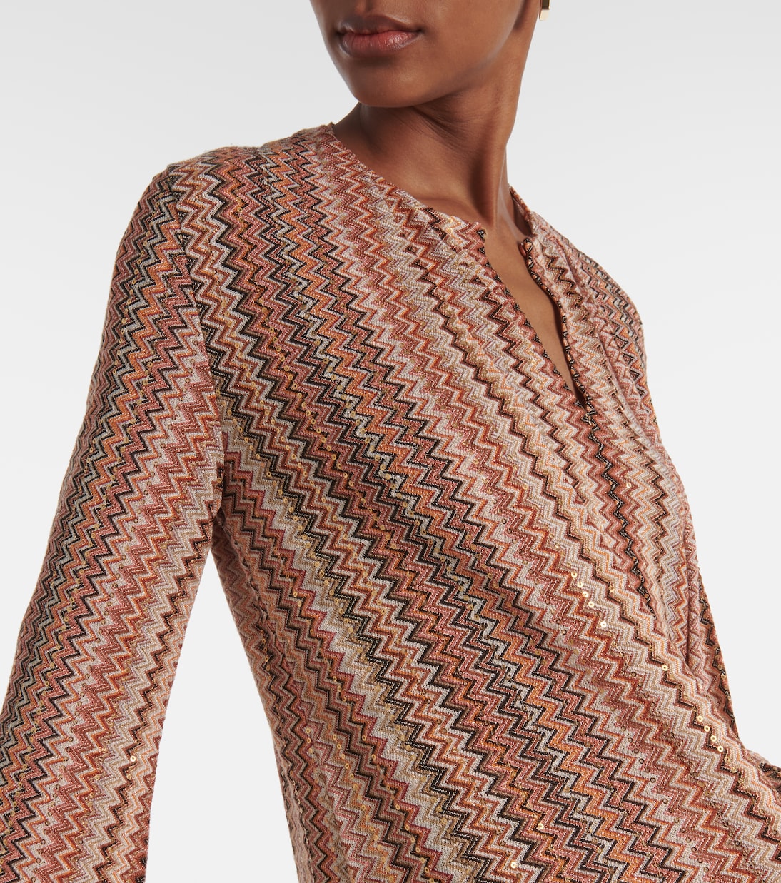 Cardigan aus Häkelstrick mit Pailletten | Missoni