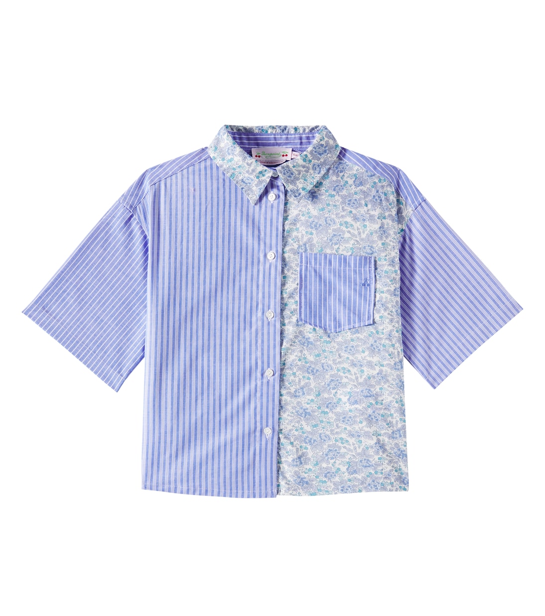 Elyas patchwork cotton voile shirt | Bonpoint