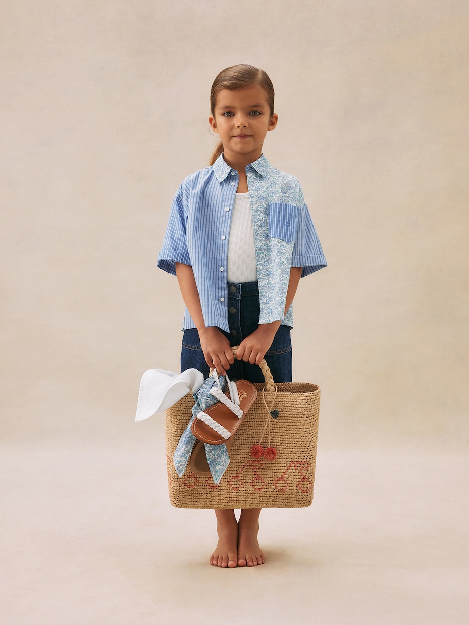 Elyas patchwork cotton voile shirt | Bonpoint