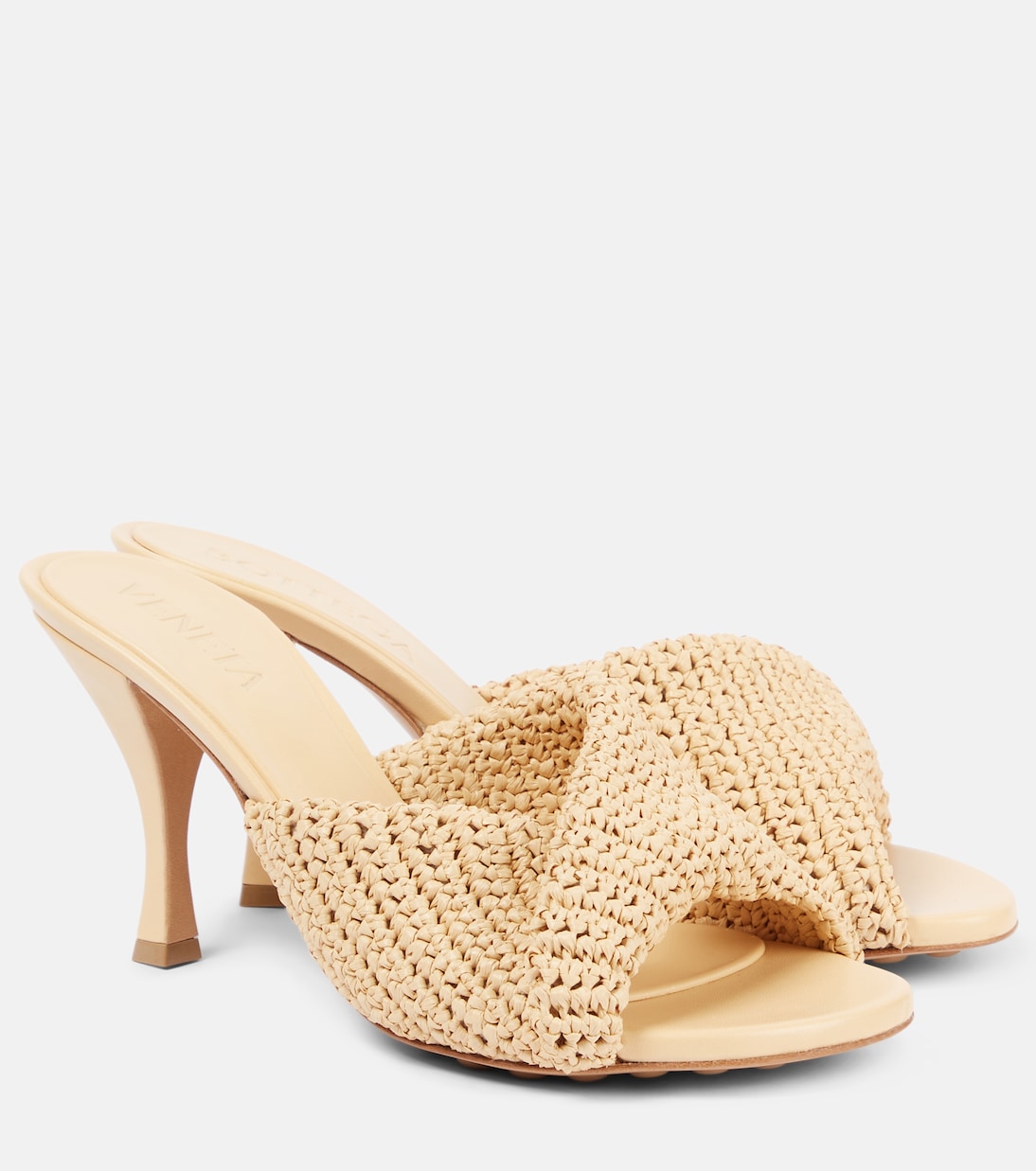Blink 80 crochet raffia mules | Bottega Veneta