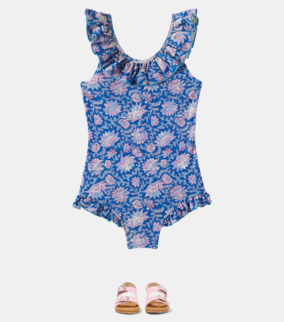 Andrea printed ruffled swimsuit | Louise Misha