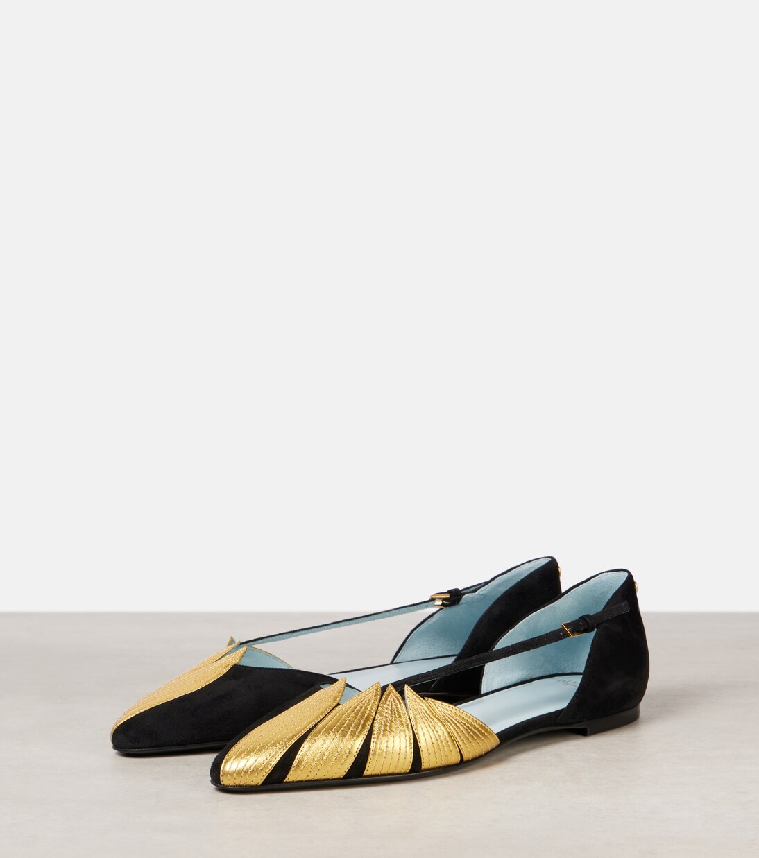 Ballerines Foliefoliage en daim et cuir | Valentino Garavani