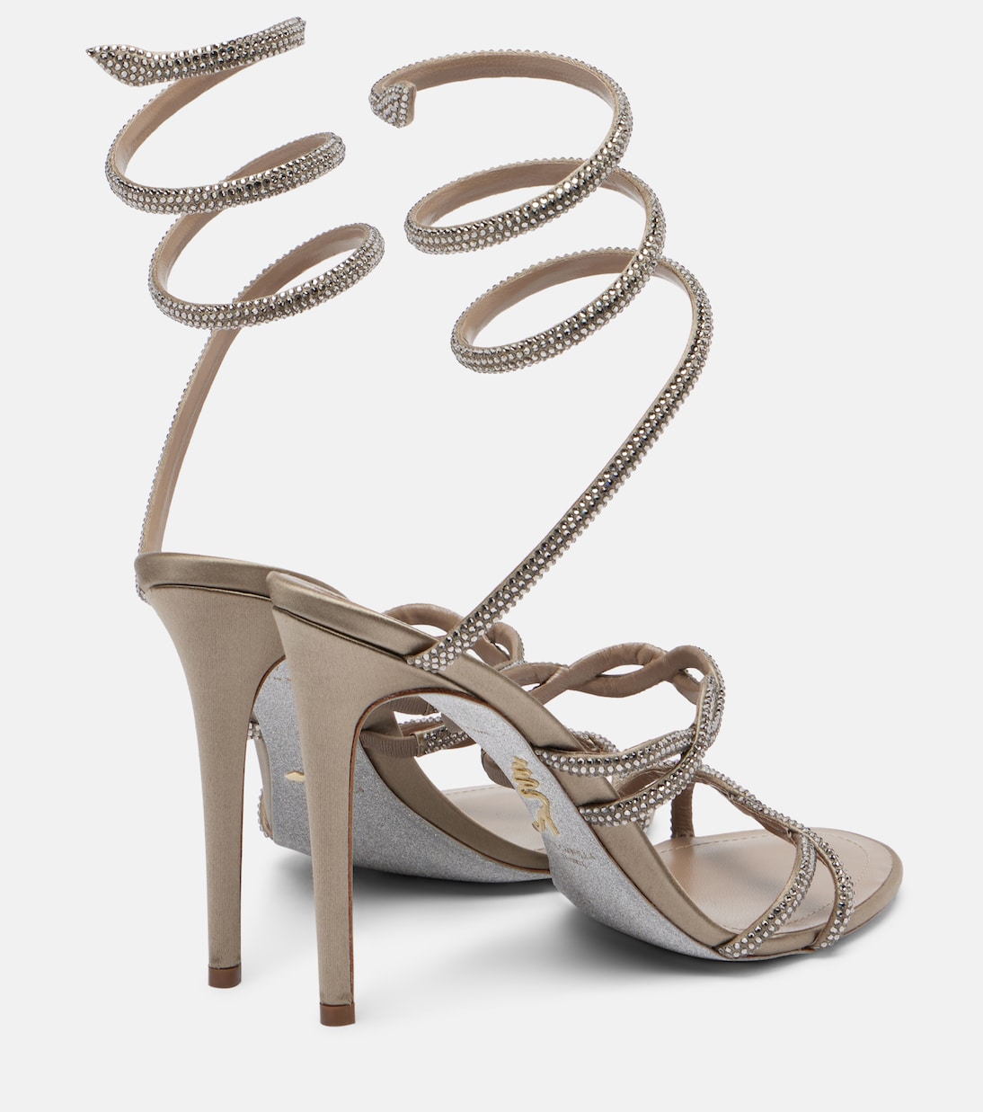 Sandalen Cleo 105 aus Satin mit Kristallen | Rene Caovilla