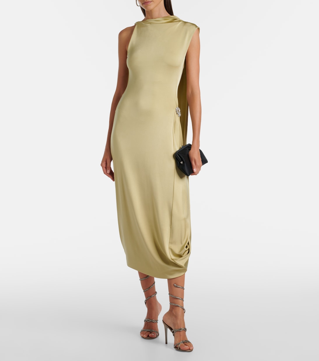 Sandalen Cleo 105 aus Satin mit Kristallen | Rene Caovilla