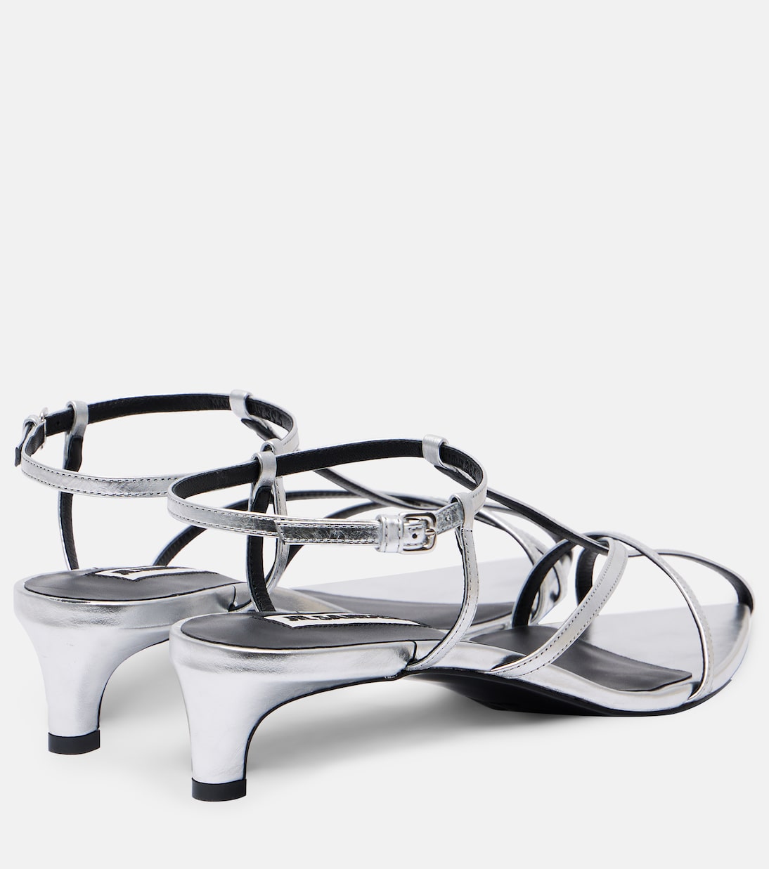 Sandalen aus Metallic-Leder | Jil Sander