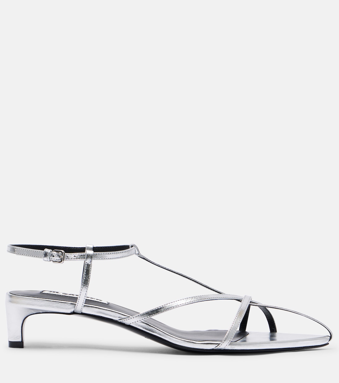 Sandalen aus Metallic-Leder | Jil Sander