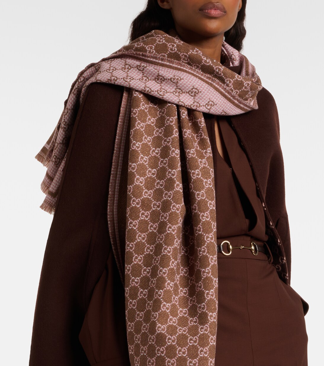 GG wool-blend jacquard scarf | Gucci