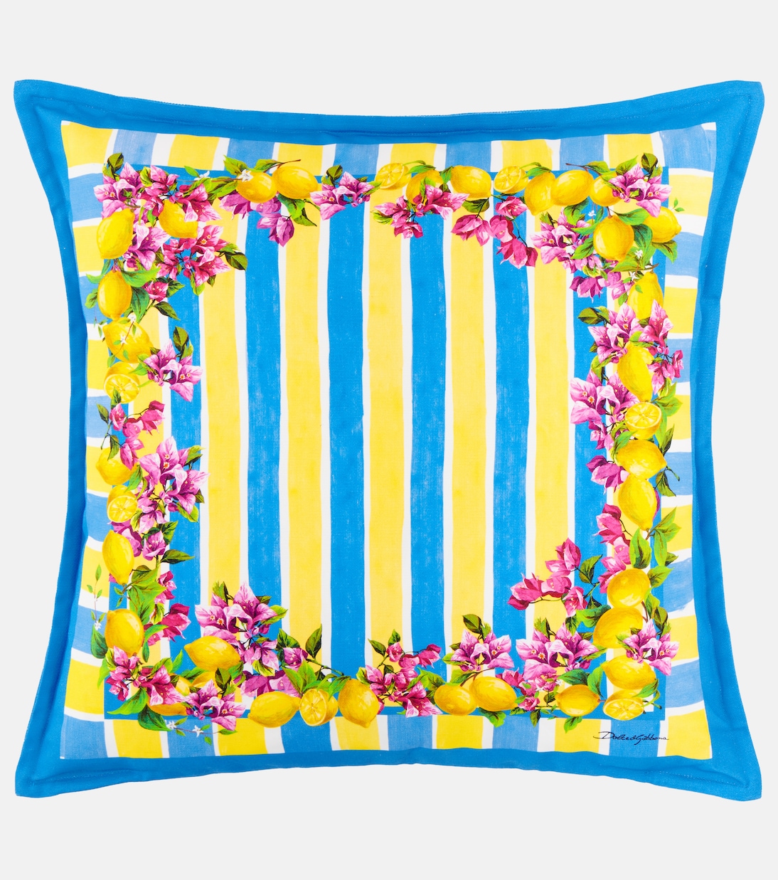 Taormina striped cotton cushion | Dolce&Gabbana Casa