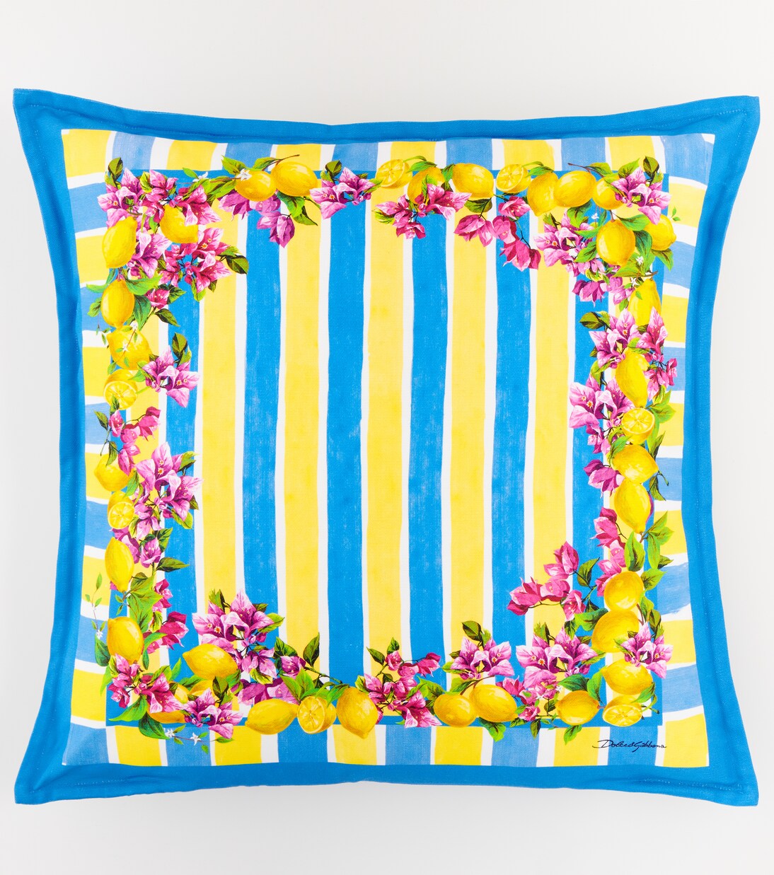 Taormina striped cotton cushion | Dolce&Gabbana Casa