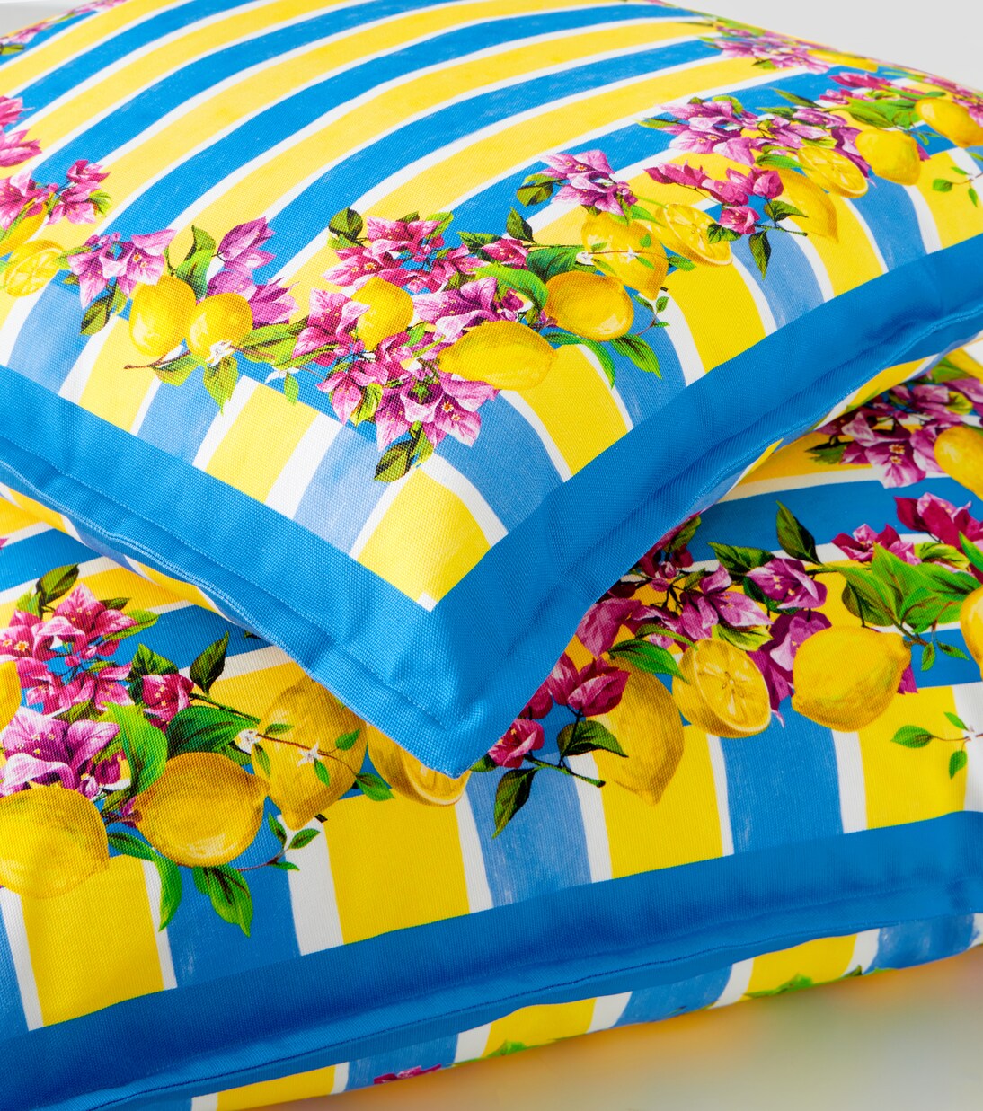 Taormina striped cotton cushion | Dolce&Gabbana Casa