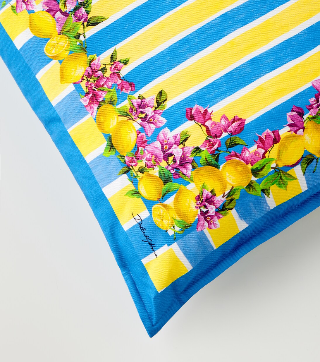 Taormina striped cotton cushion | Dolce&Gabbana Casa