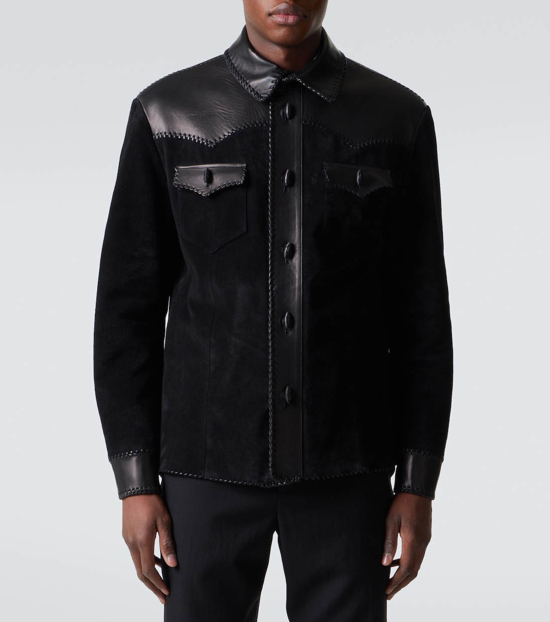 Hemdjacke aus Veloursleder  | Ralph Lauren Purple Label