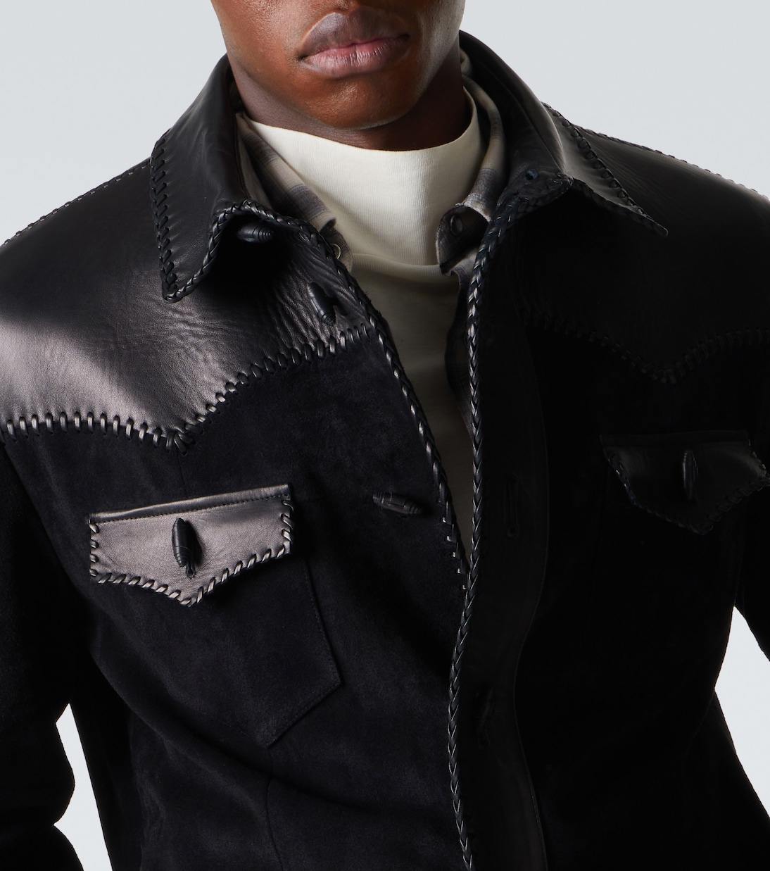 Hemdjacke aus Veloursleder  | Ralph Lauren Purple Label