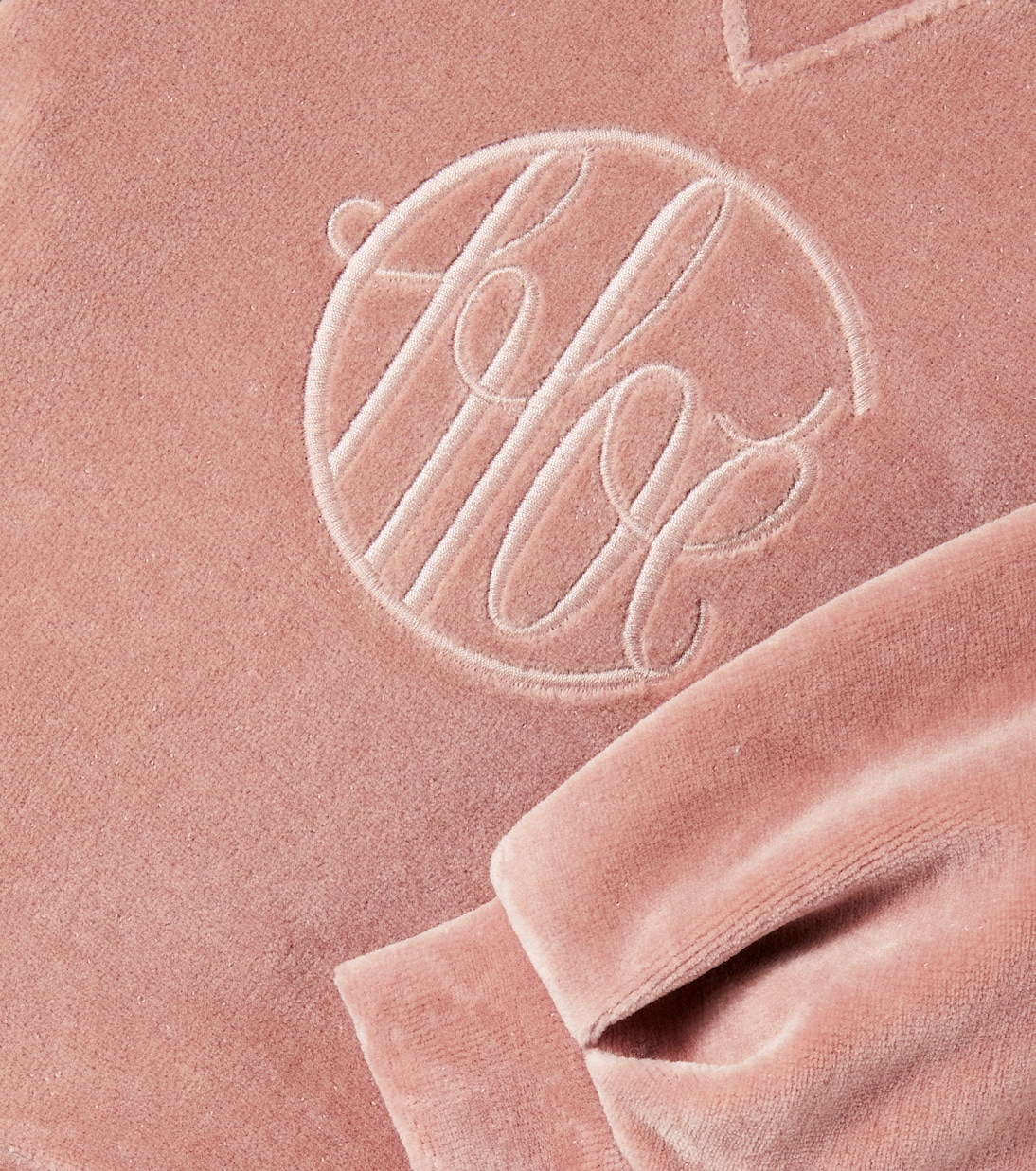 Logo cotton velvet dress | Chloé Kids