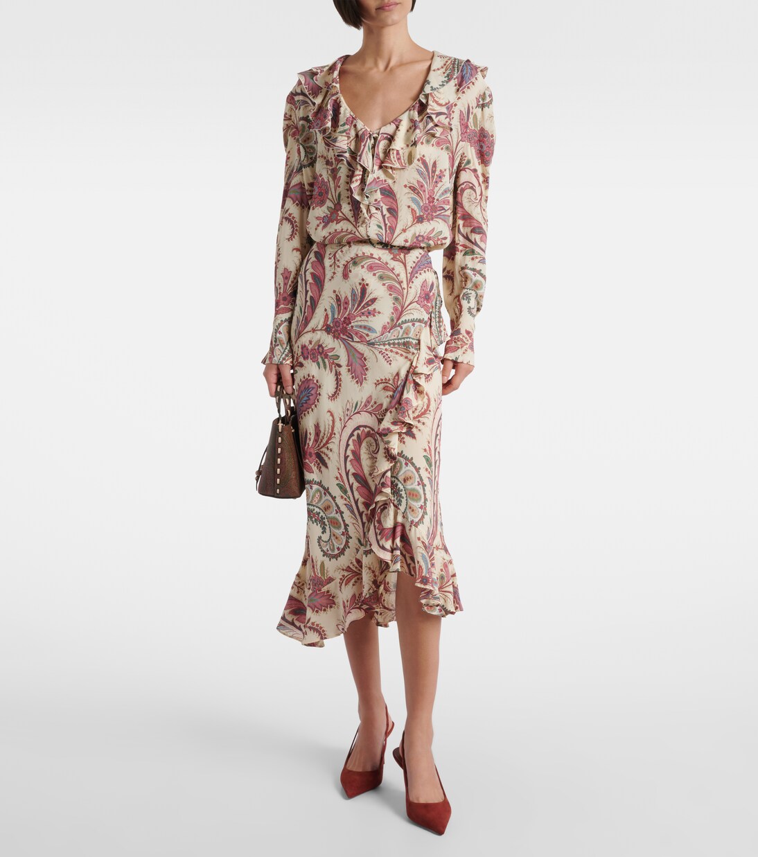 Escarpins slingback Lidia 70 en daim | Paris Texas