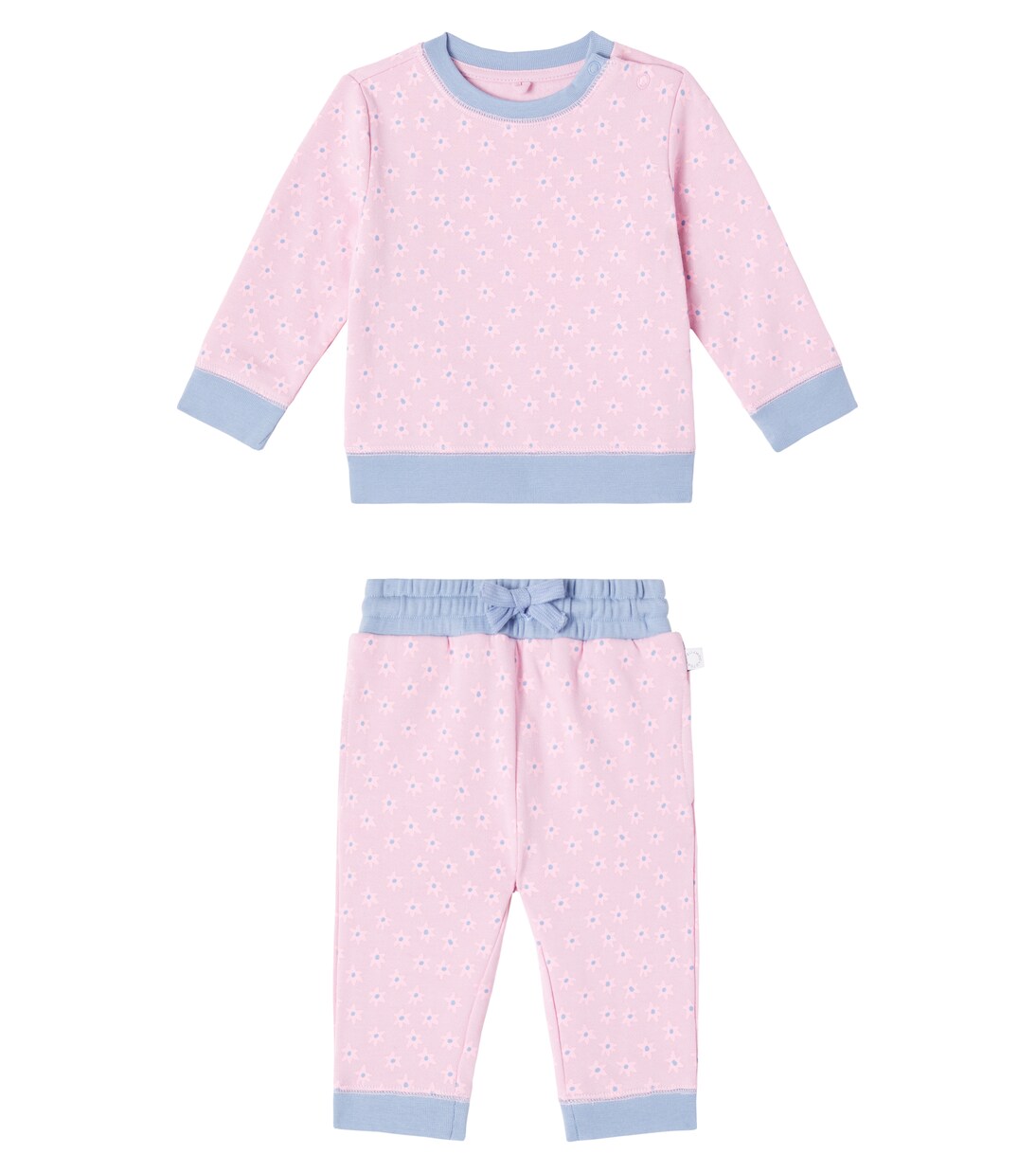 Baby floral cotton sweatshirt and sweatpants set  | Stella McCartney Kids