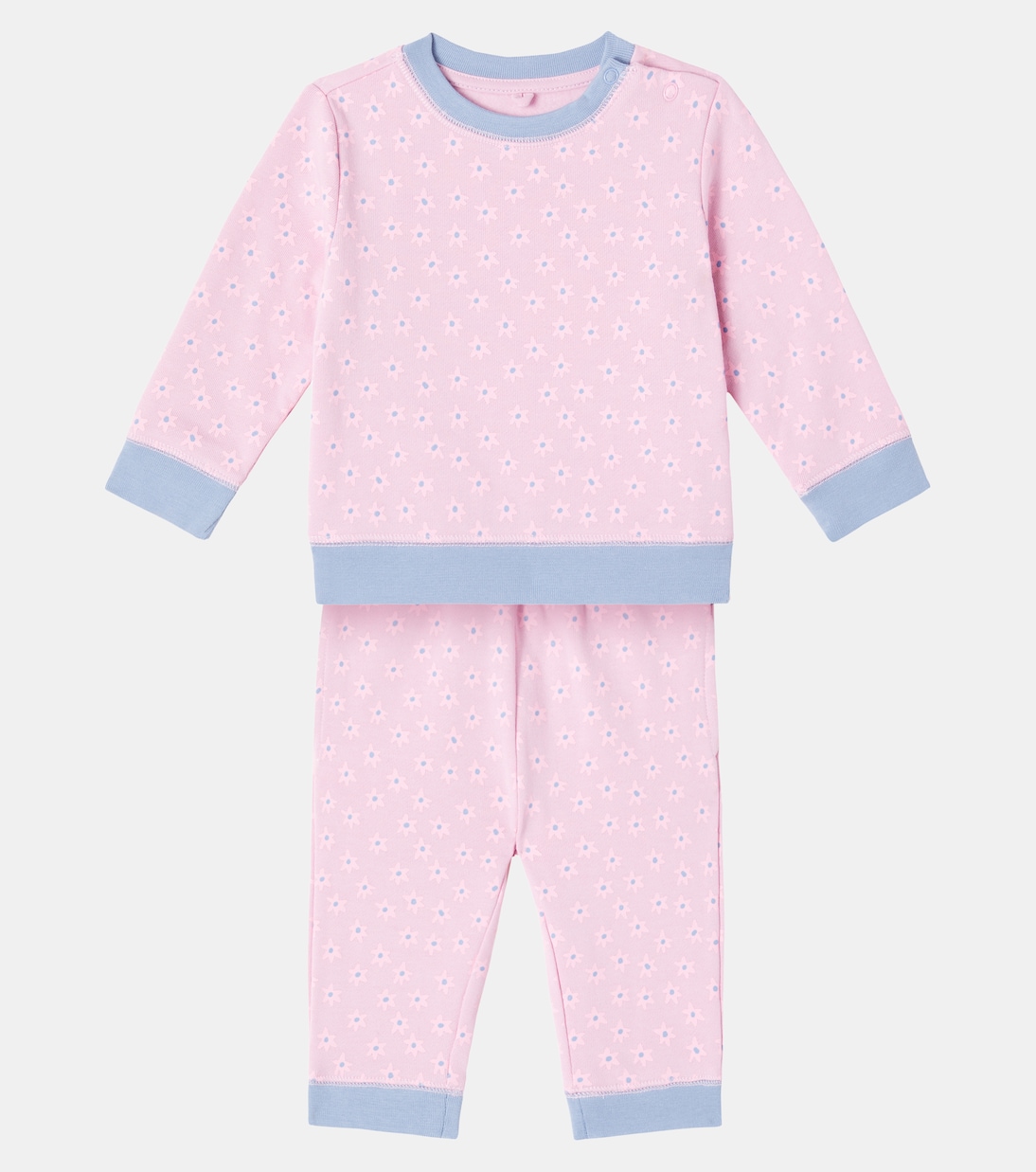 Baby floral cotton sweatshirt and sweatpants set  | Stella McCartney Kids
