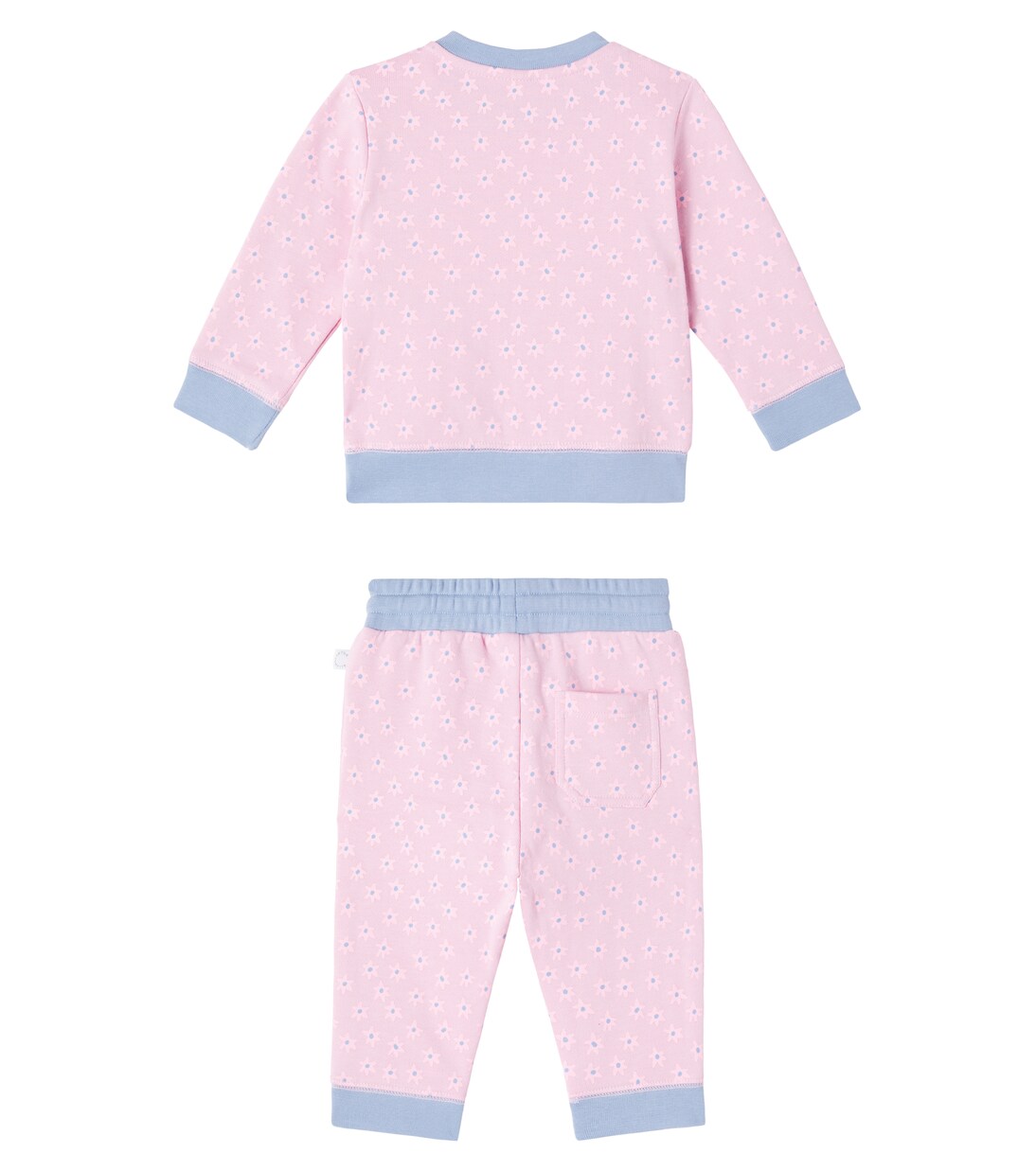 Baby floral cotton sweatshirt and sweatpants set  | Stella McCartney Kids