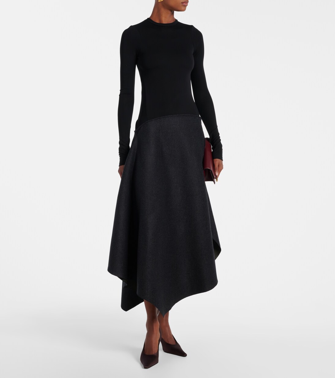 Robe midi asymétrique | Victoria Beckham