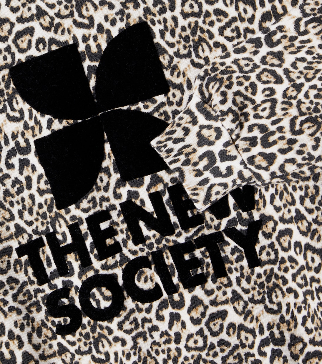 Leopard-print logo cotton sweatshirt | The New Society