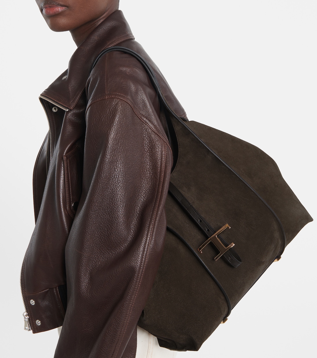 T Timeless Medium suede tote bag | Tod's