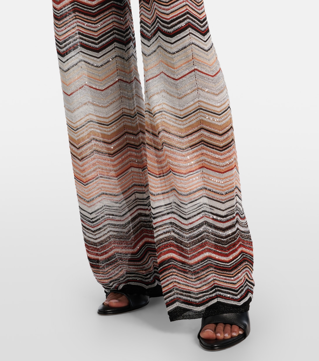 Zigzag lamé wide-leg pants | Missoni