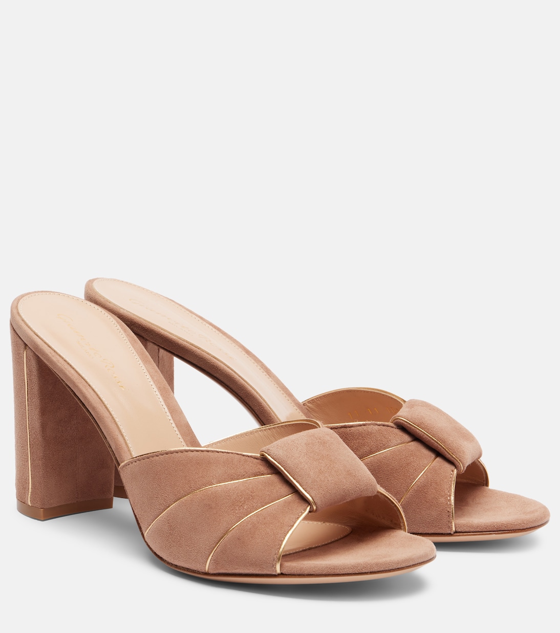 Pantoletten aus Veloursleder | Gianvito Rossi
