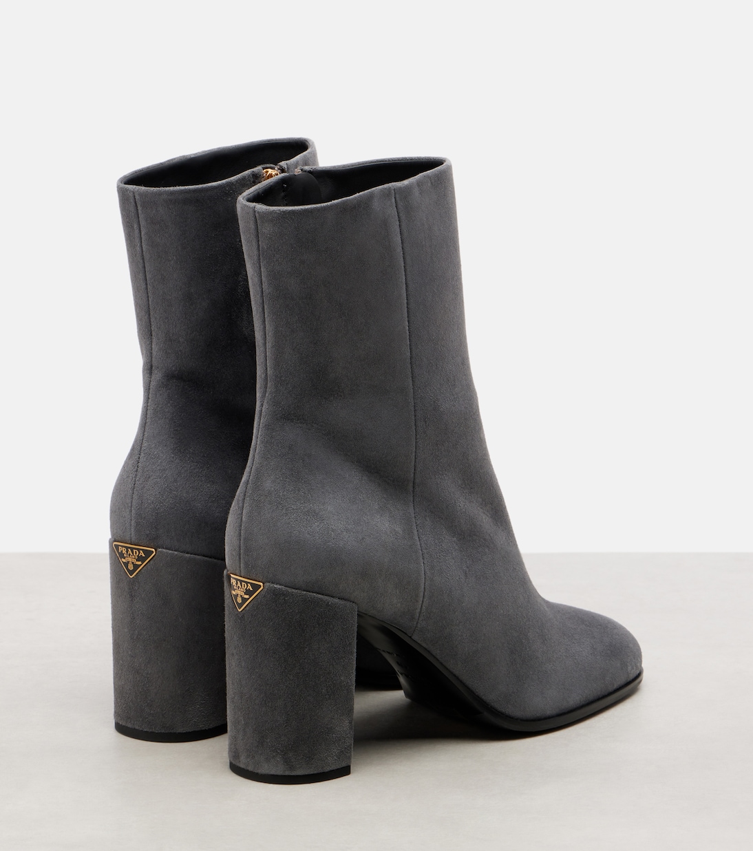 Ankle Boots 85 aus Veloursleder | Prada