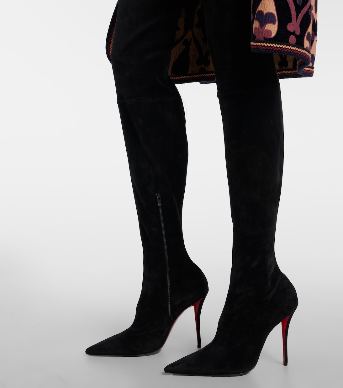 Overknee-Stiefel Miss Z 100 aus Veloursleder | Christian Louboutin