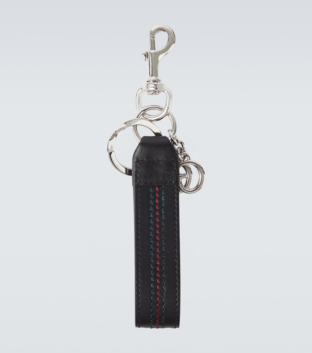 Double G leather keychain | Gucci