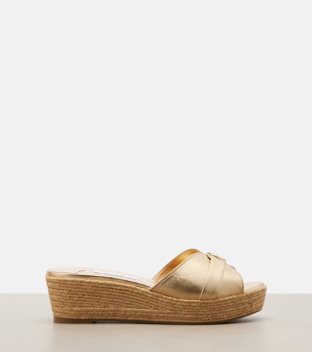 Sandali Leda in pelle metallizzata con plaform  | Jimmy Choo