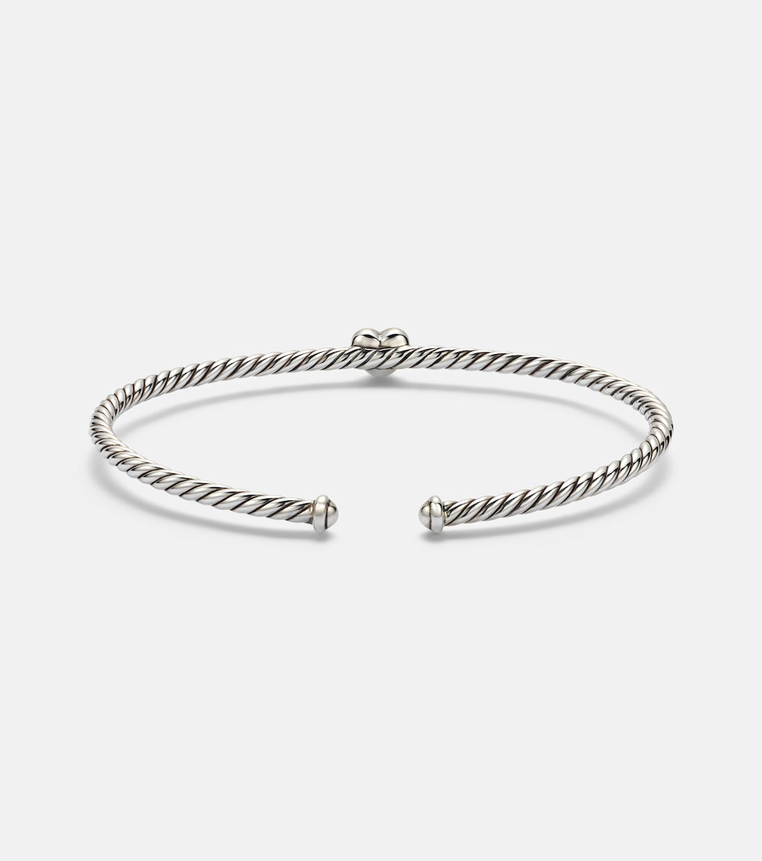 Bracciale Micro Cable Flex® Heart Station in oro 14kt (585/1000) e argento sterling (925) | David Yurman