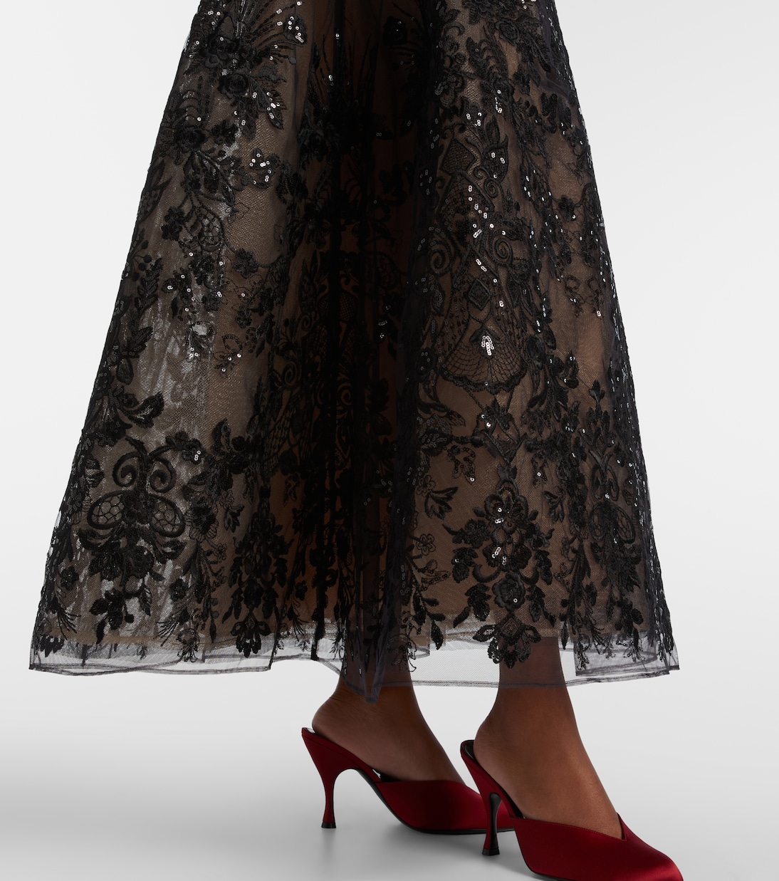 Bestickte Robe mit Pailletten | Elie Saab