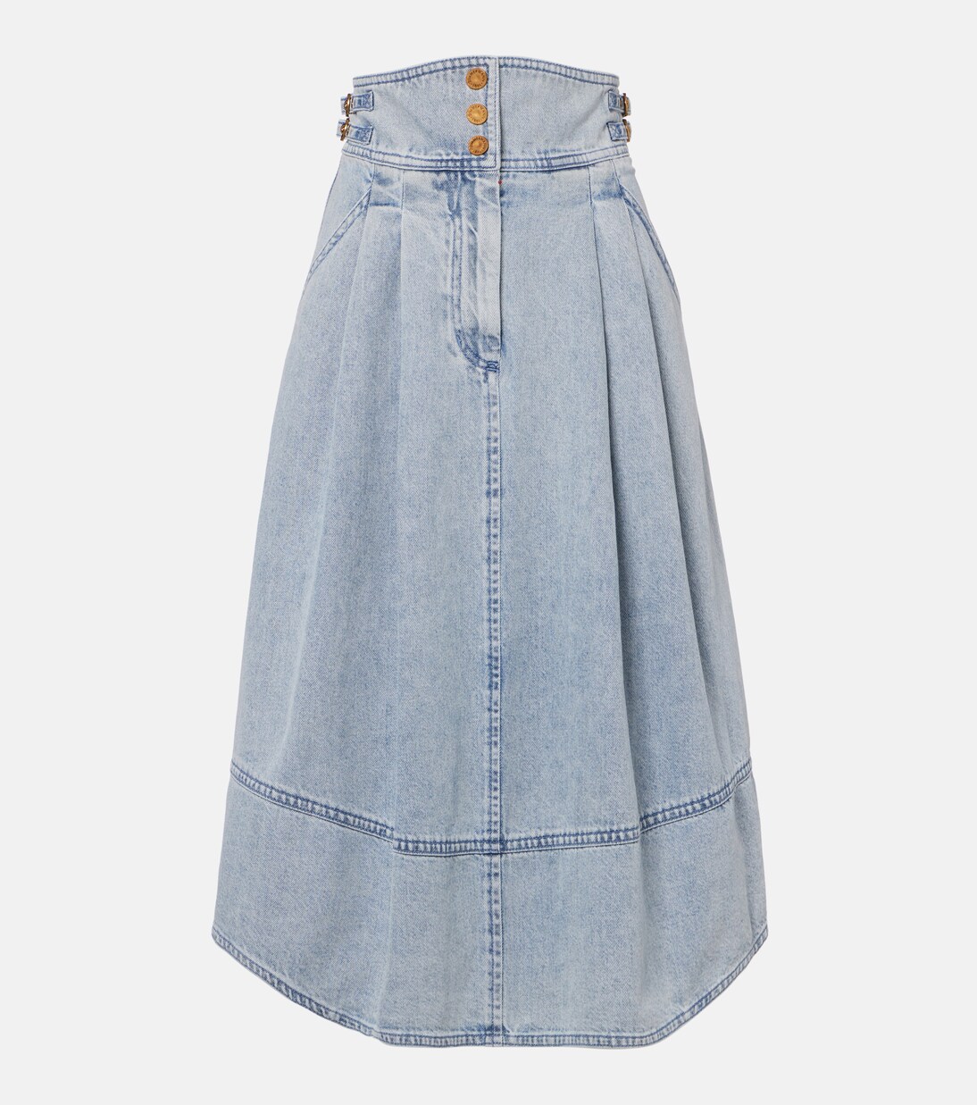 Falda midi Wandlerlust de denim | Zimmermann