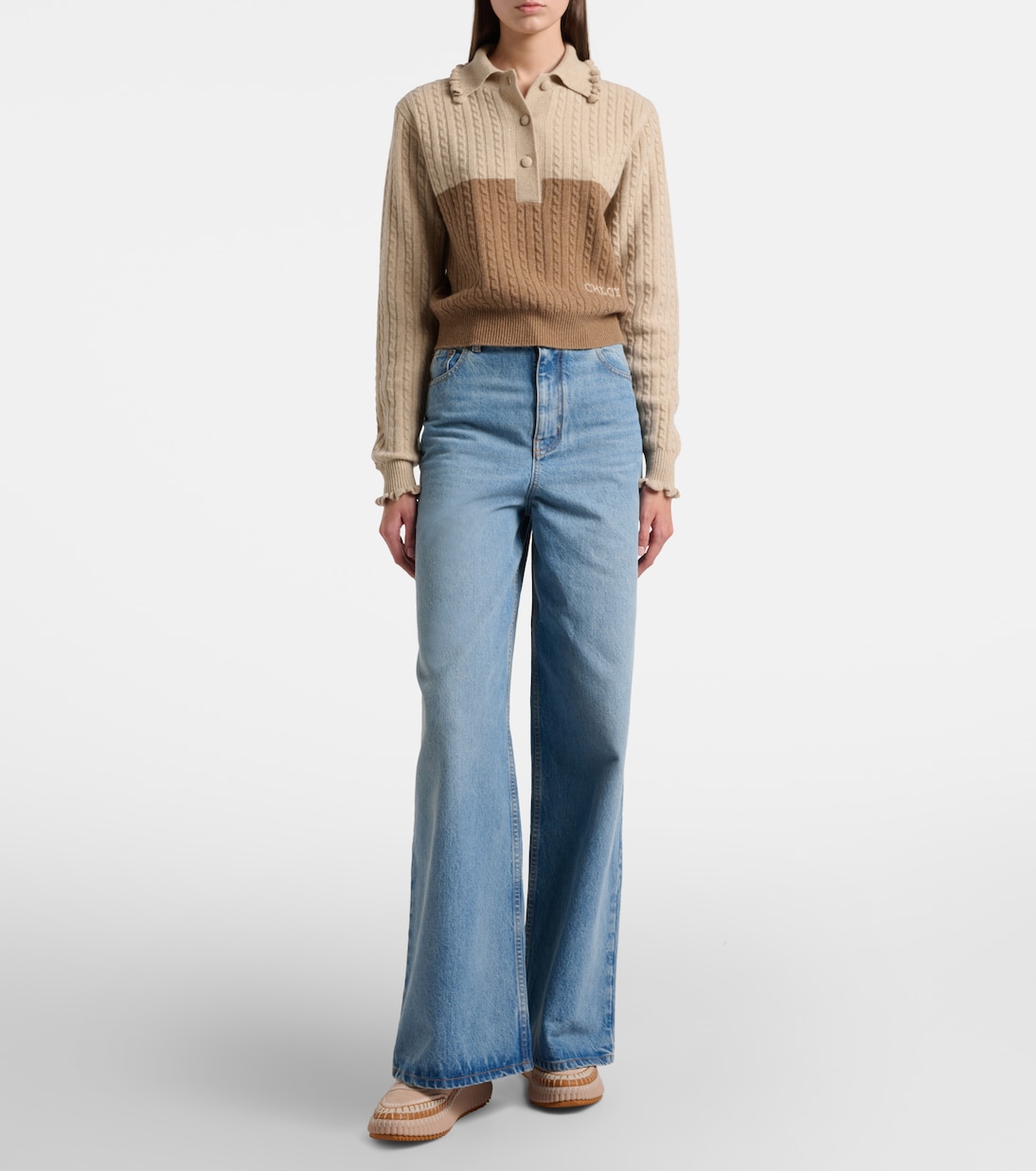 Baskets Nama à plateforme en daim | Chloé