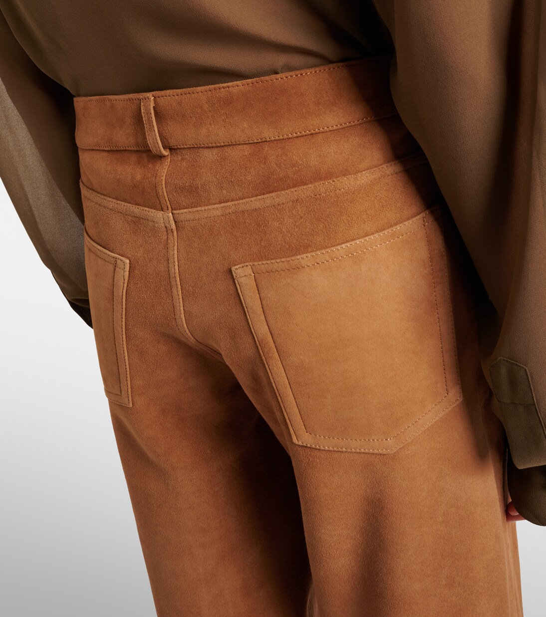 Milo suede wide-leg pants | Nour Hammour