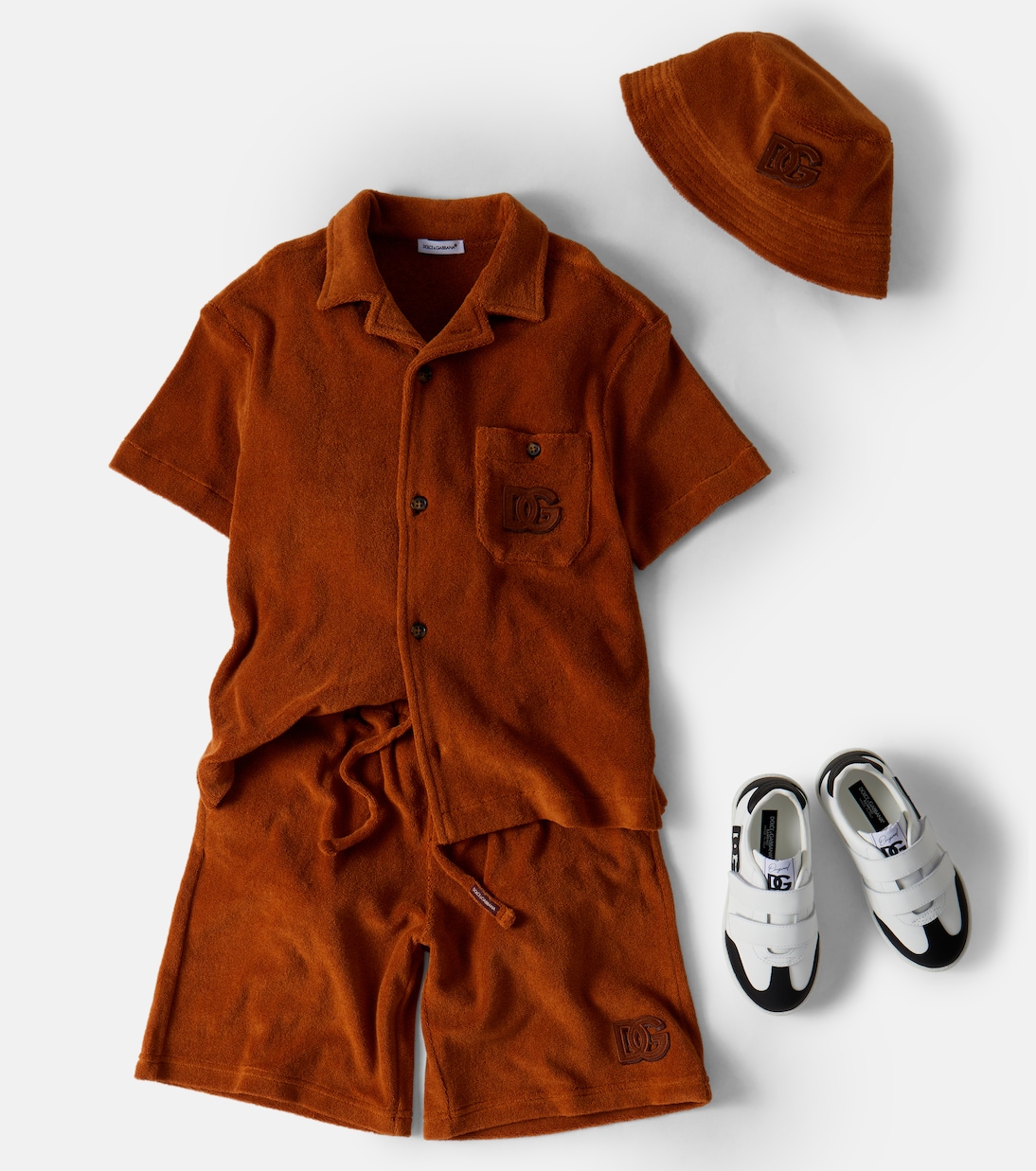 DG cotton terry shorts | Dolce&Gabbana Kids