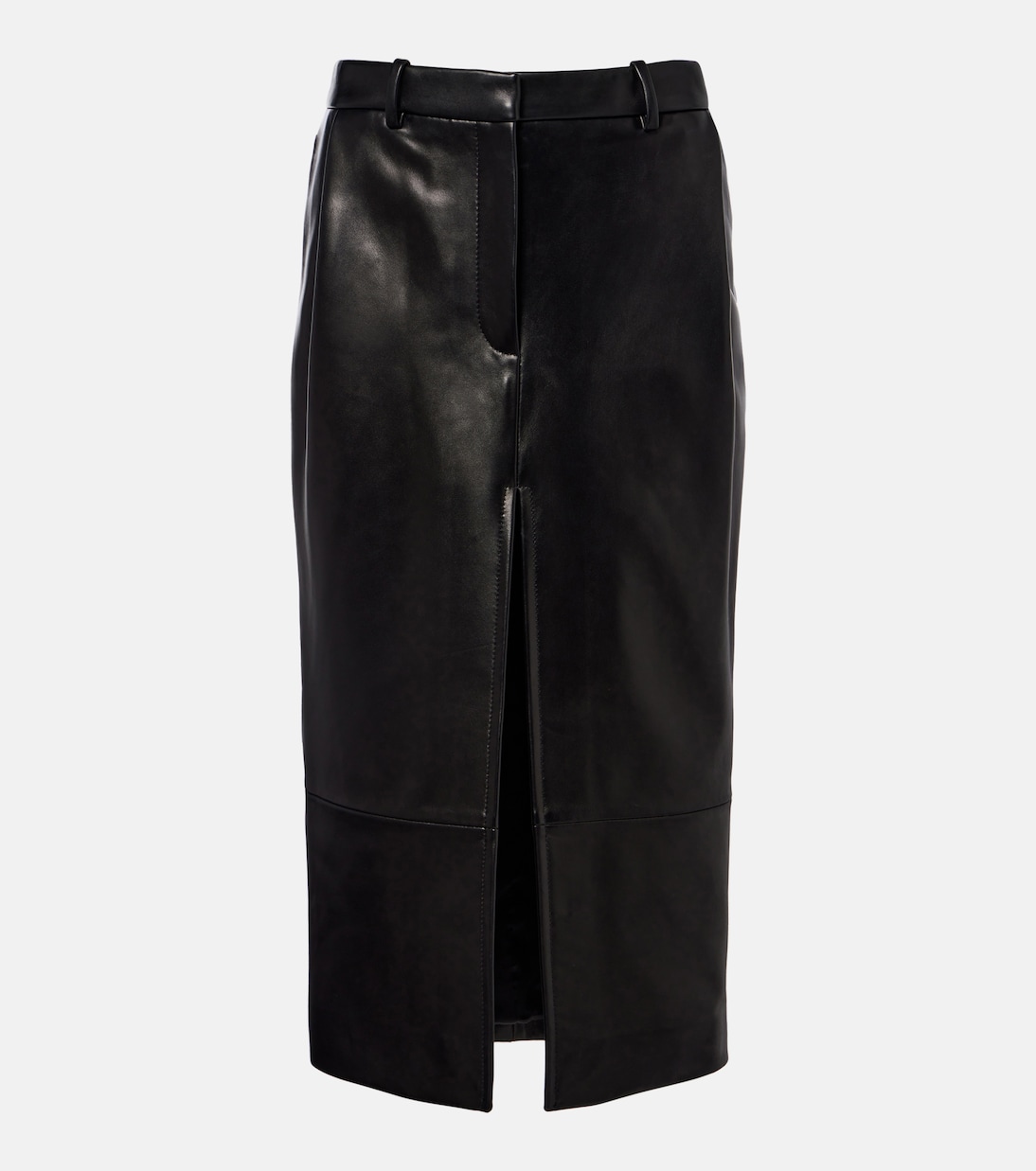 Anden leather midi skirt | Khaite
