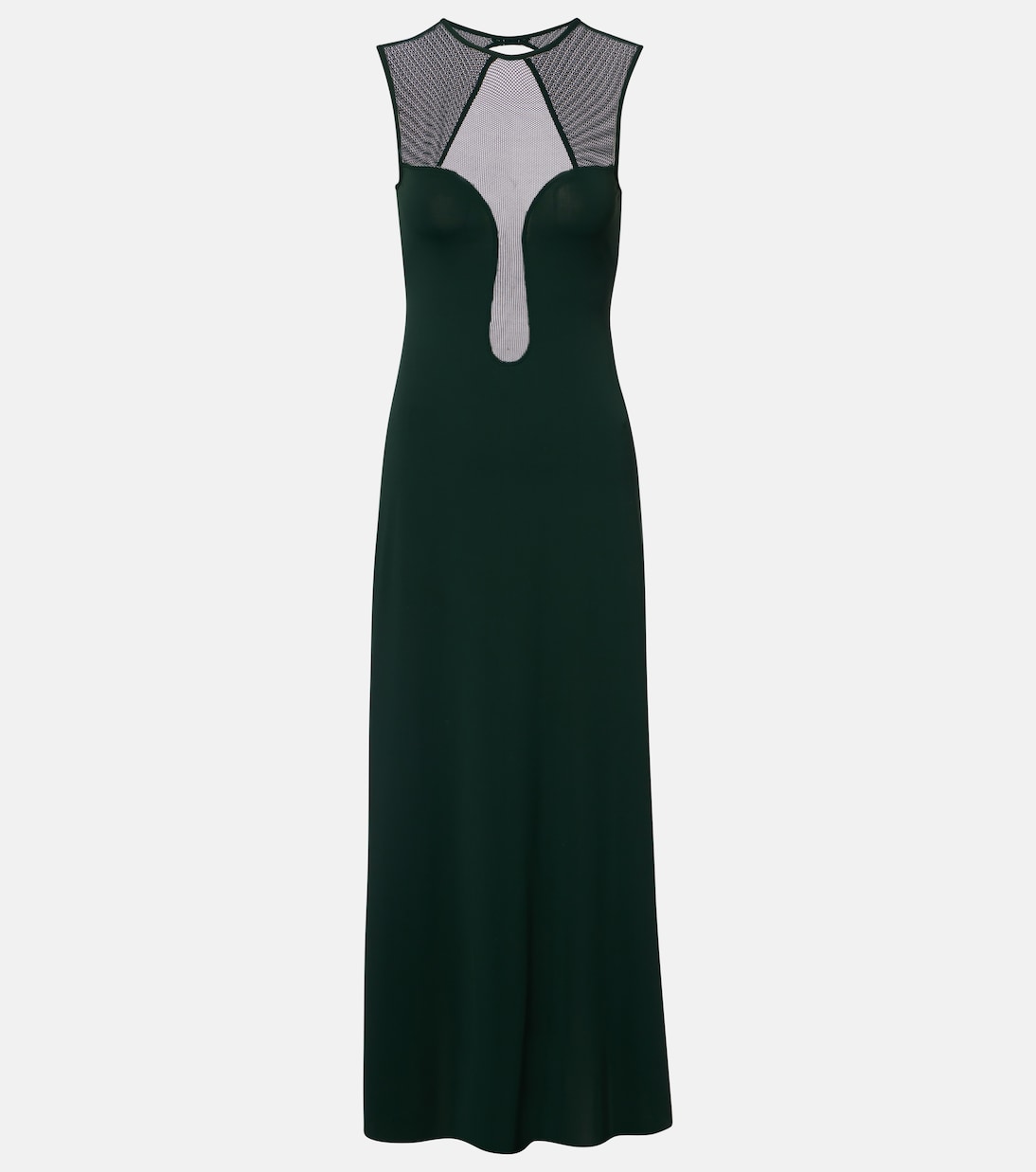Scene mesh-trimmed jersey maxi dress | Eres