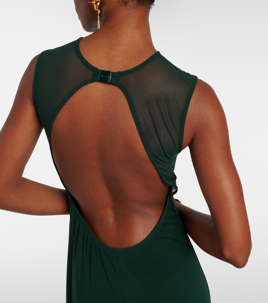 Scene mesh-trimmed jersey maxi dress | Eres