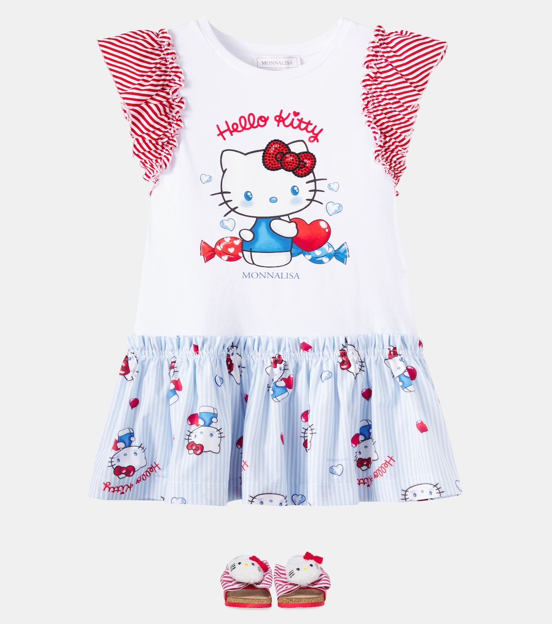 X Hello Kitty Kleid aus Jersey | Monnalisa