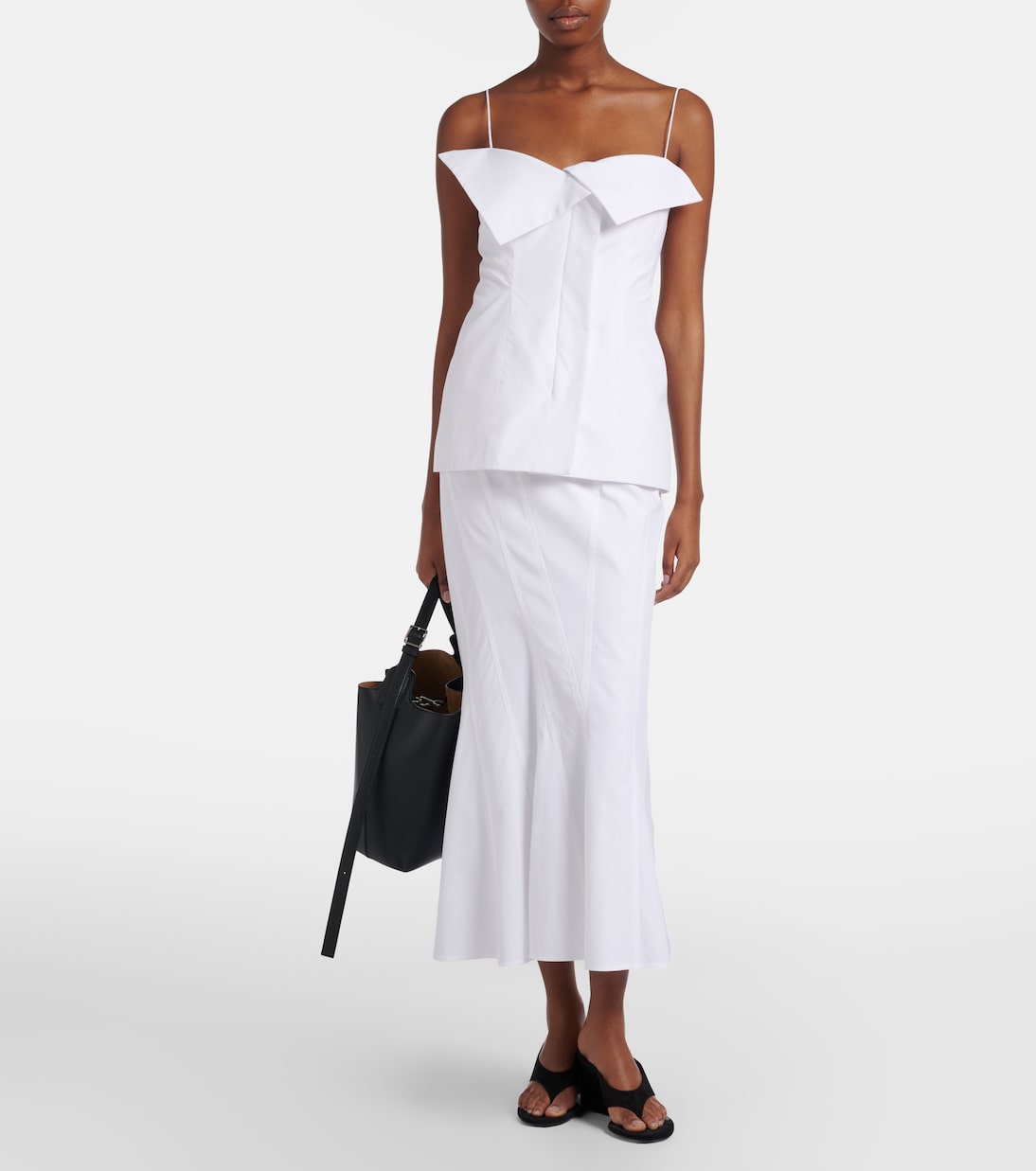 Ora cotton poplin midi skirt | Fforme