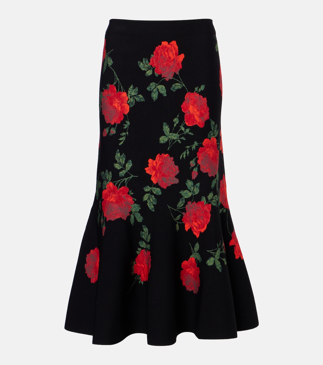 Floral jacquard midi skirt | Carolina Herrera
