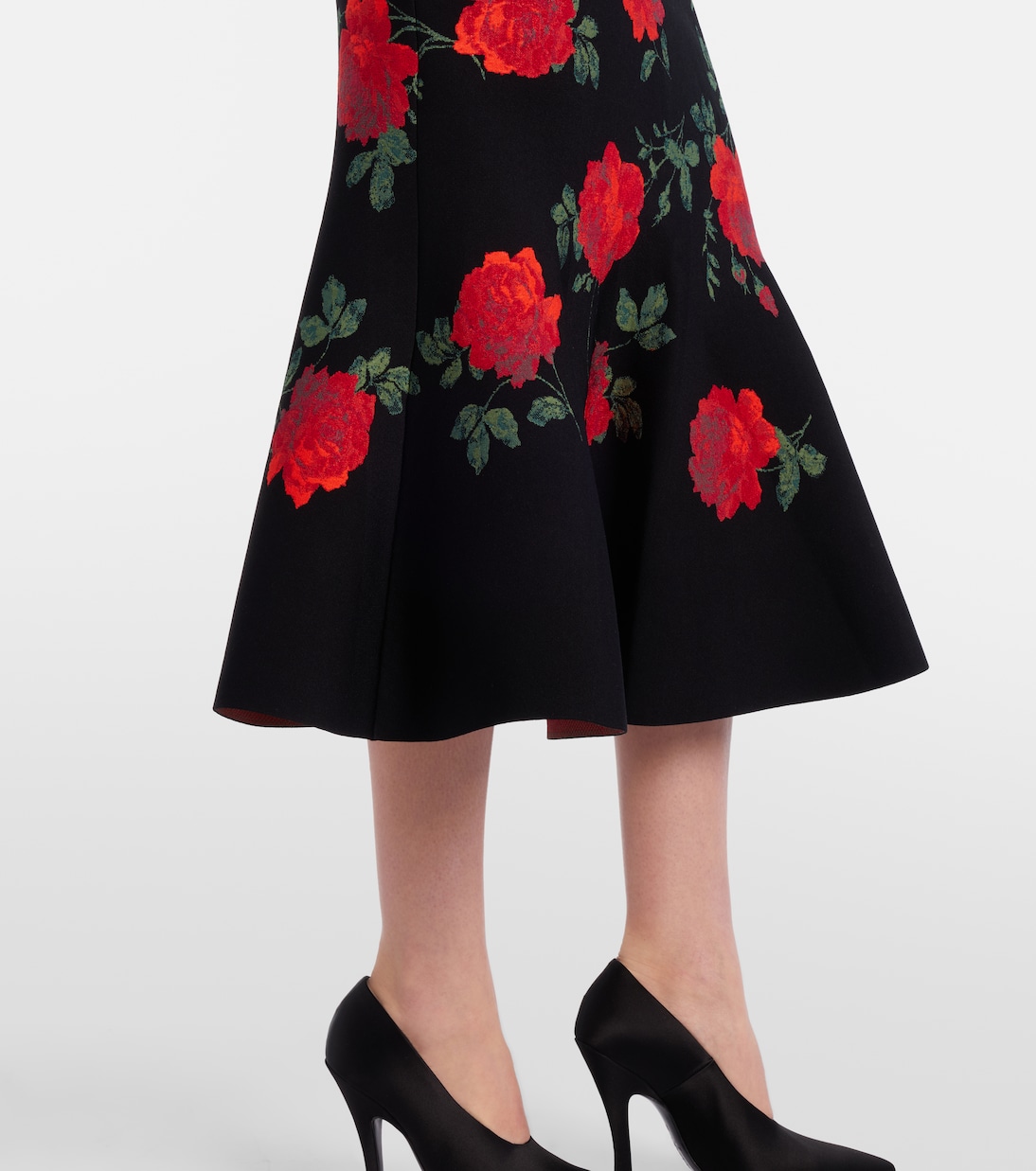 Floral jacquard midi skirt | Carolina Herrera