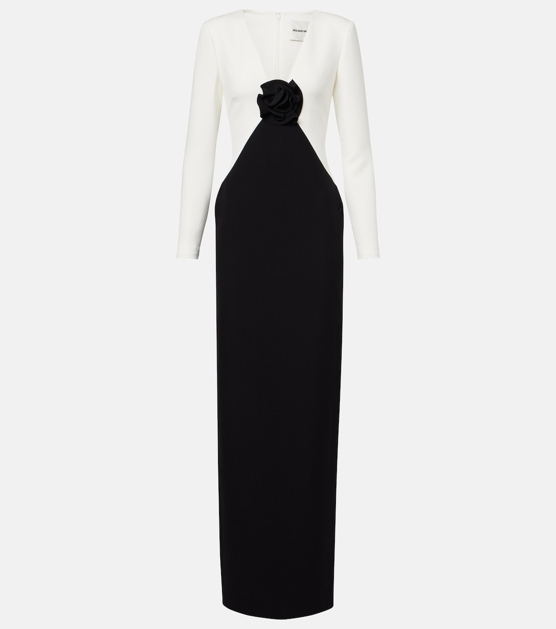 Floral-appliqué crêpe gown | Roland Mouret