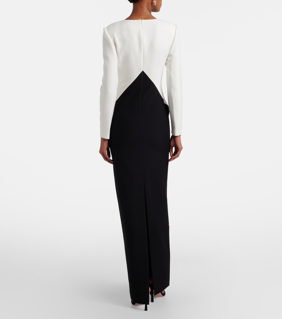 Floral-appliqué crêpe gown | Roland Mouret