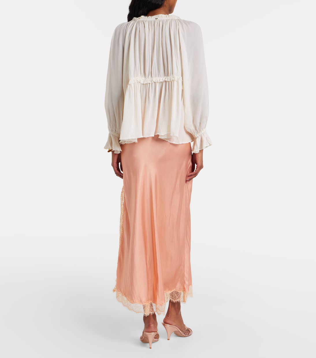 Bianca halterneck satin minidress | Poupette St Barth