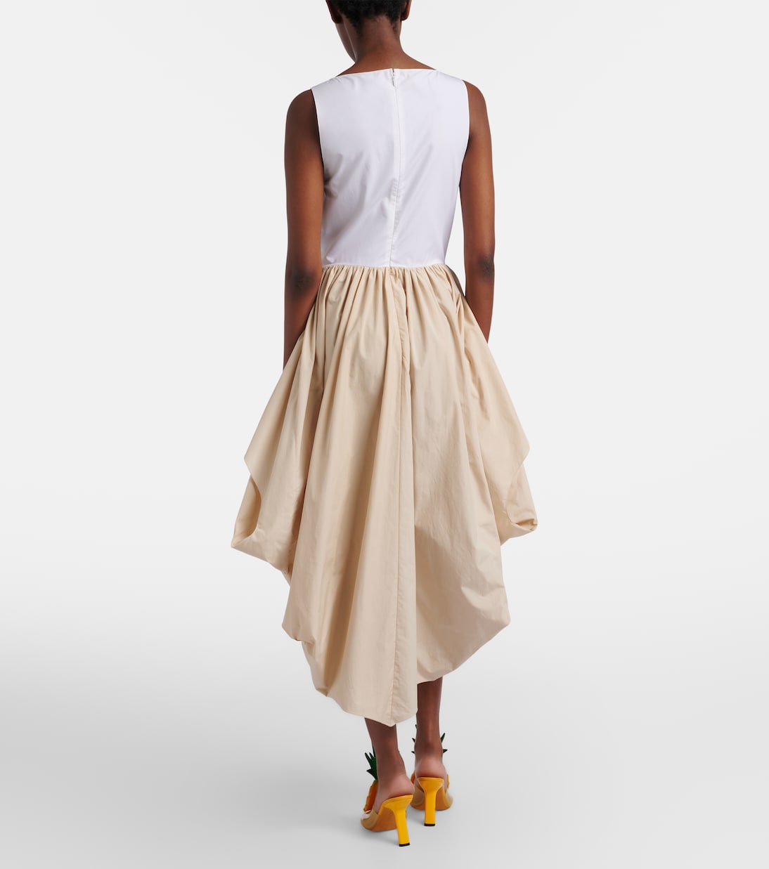 Paula's Ibiza cotton poplin midi dress | Loewe