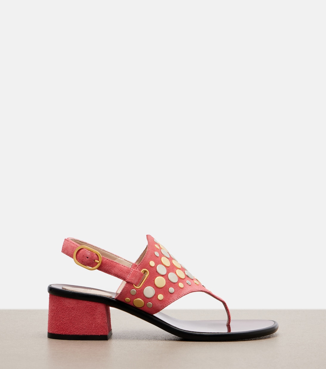 Resort studded suede thong sandals | Valentino Garavani
