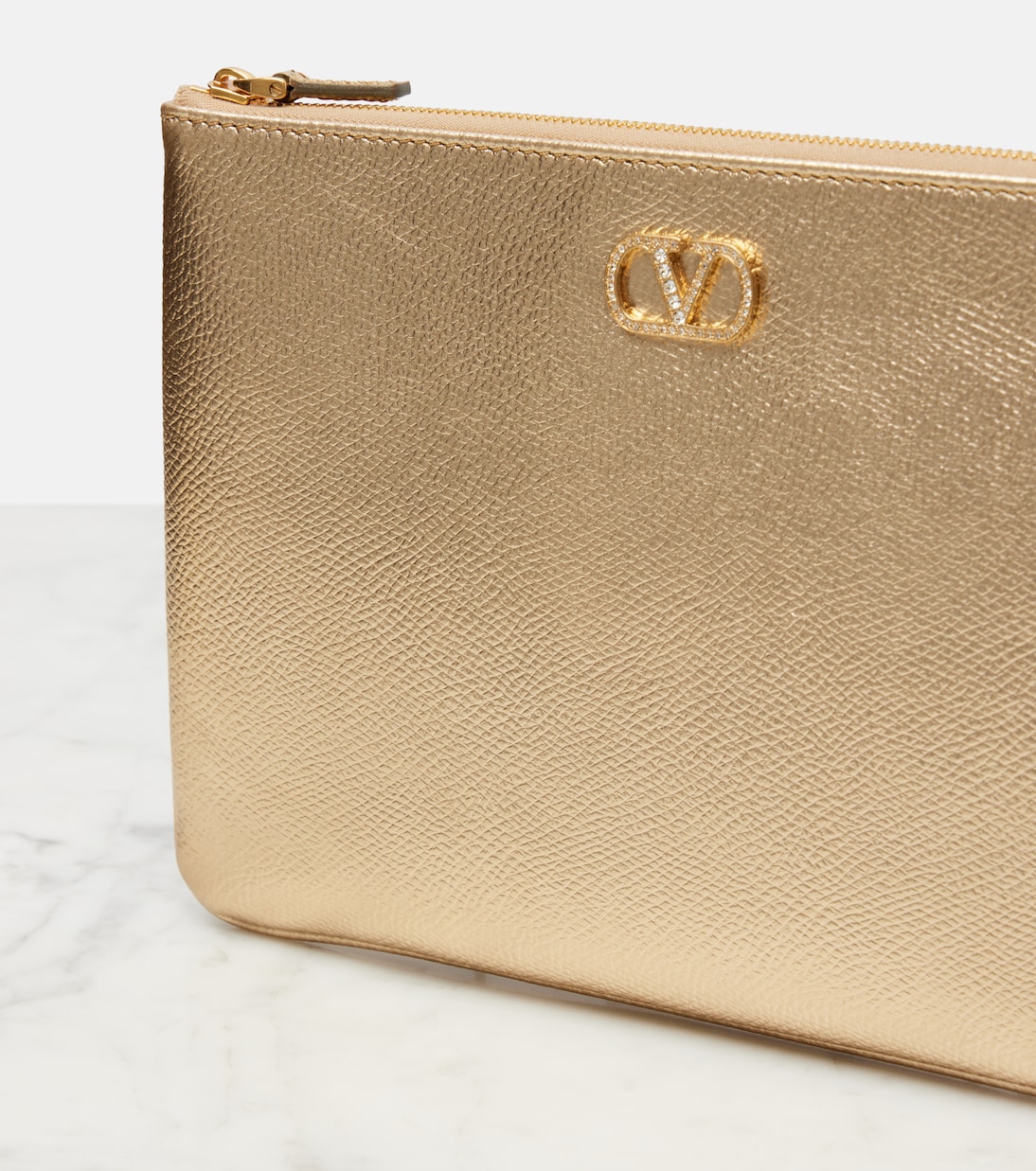 VLogo Signature Small embellished pouch | Valentino Garavani